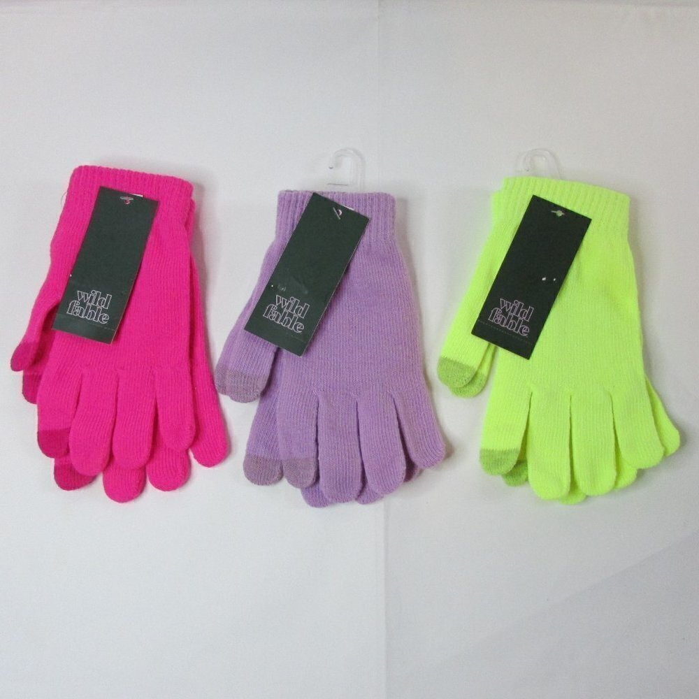 3-New Women's Wild Fable Tech Touch Gloves